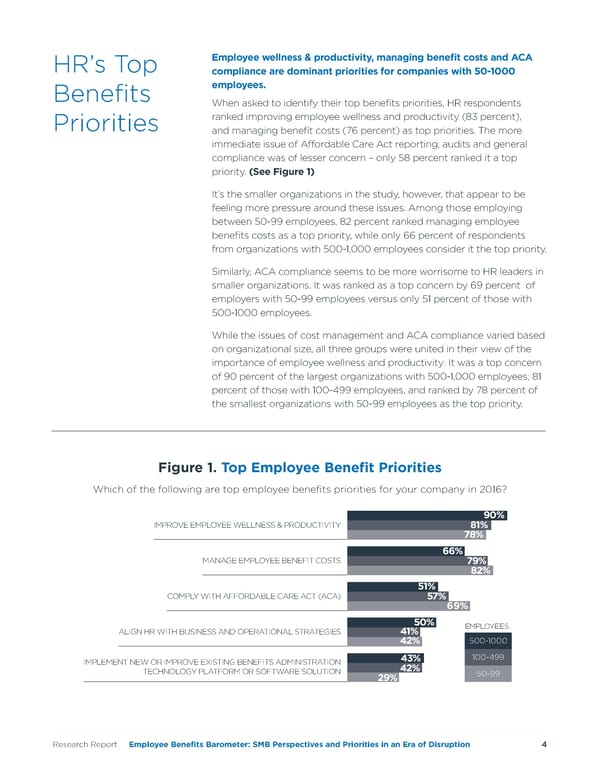 Employee Benefits Barometer: SMB Perspectives and Priorities in an Era of Disruption - Page 4