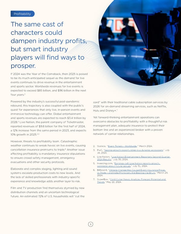 Entertainment & Sports Risk Management Guide 2025 - Page 3