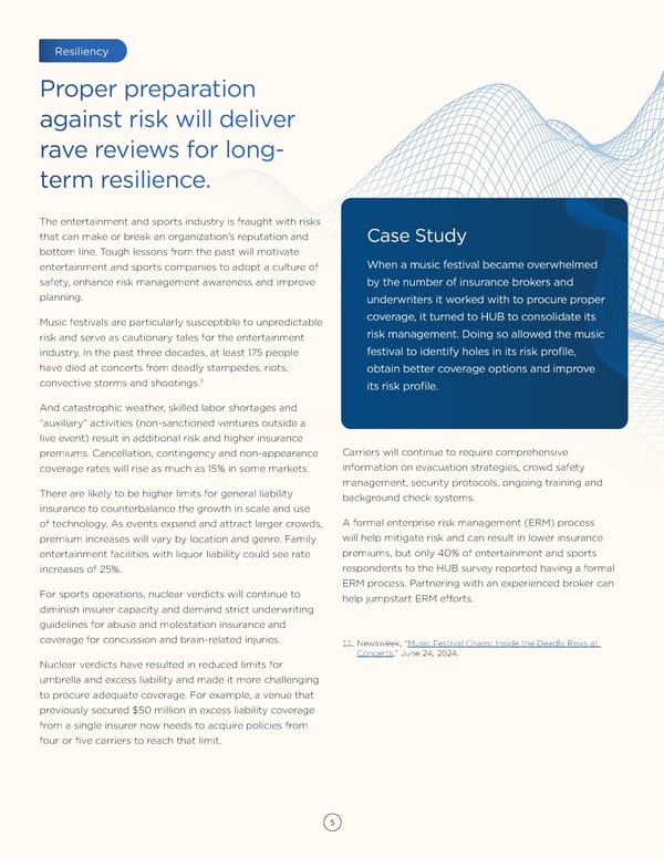 Entertainment & Sports Risk Management Guide 2025 - Page 5