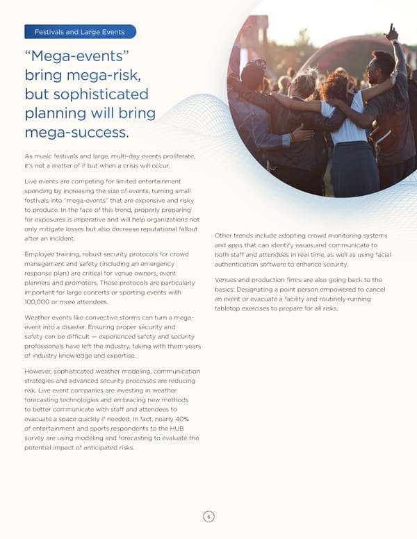 Entertainment & Sports Risk Management Guide 2025 - Page 6