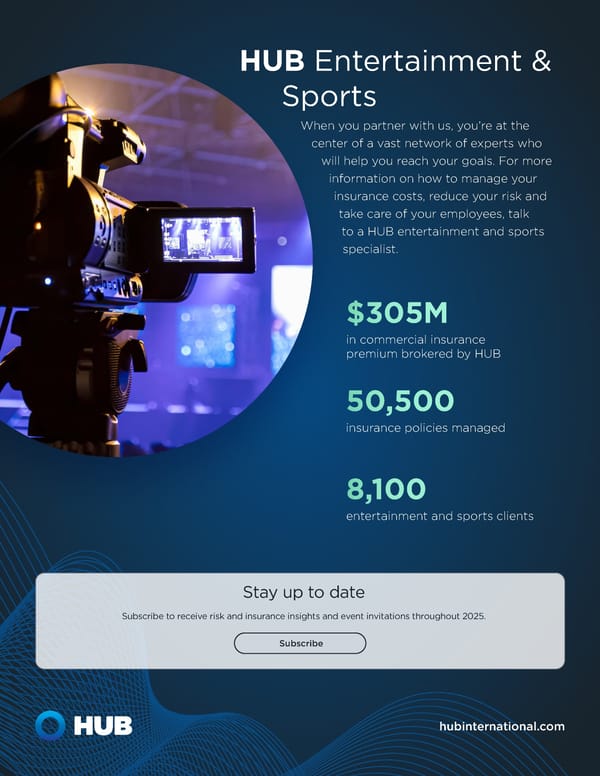 Entertainment & Sports Risk Management Guide 2025 - Page 11